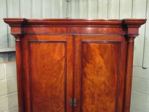 fig 1. Antique Victorian Mahogany Double Wardrobe c1880