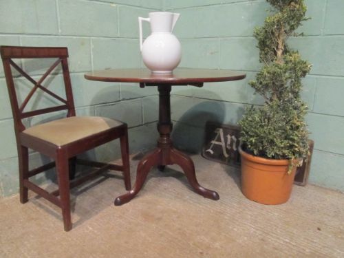 fig 1. Antique Georgian Mahogany Tilt Top Table c1780