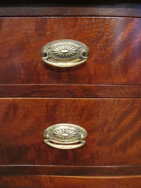 fig 2. Antique Edwardian Mahogany Serpentine Fronted Cabinet c1900