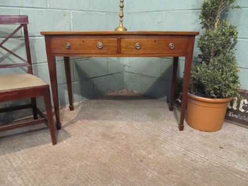 Antique Edwardian Mahogany Bow Front Side Table C1900