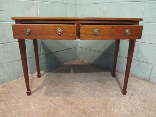 fig 2. Antique Edwardian Mahogany Bow Front Side Table c1900