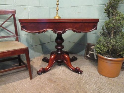 Antique William 1v Mahogany Fold Over Tea Table C1830