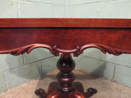 fig 1. Antique William 1V Mahogany Fold Over Tea Table c1830