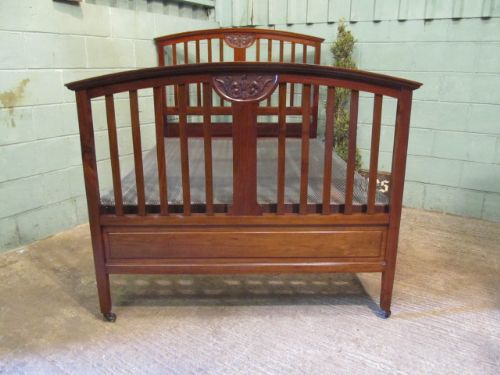 Antique Edwardian Walnut Double Bed C1900