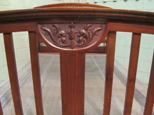 fig 1. Antique Edwardian Walnut Double Bed c1900