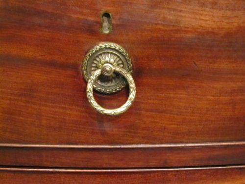 fig 2. Antique Regency Mahogany Bow front Chest of Drawers c1820