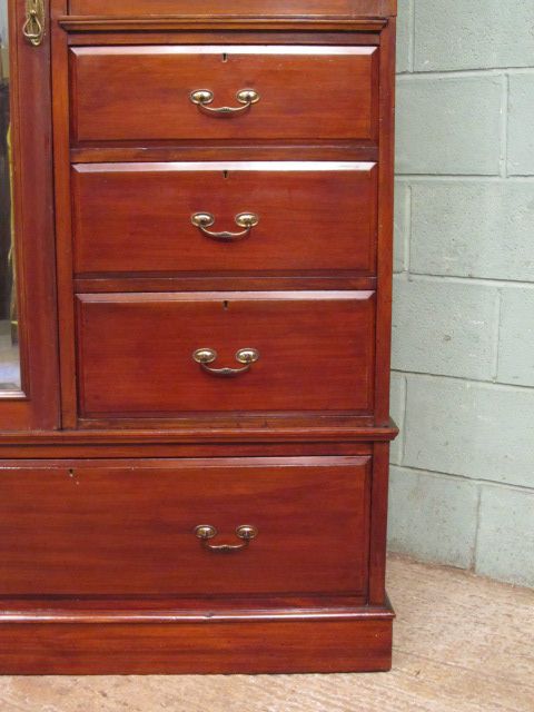 fig 2. Antique Victorian Mahogany Combination Wardrobe c1880