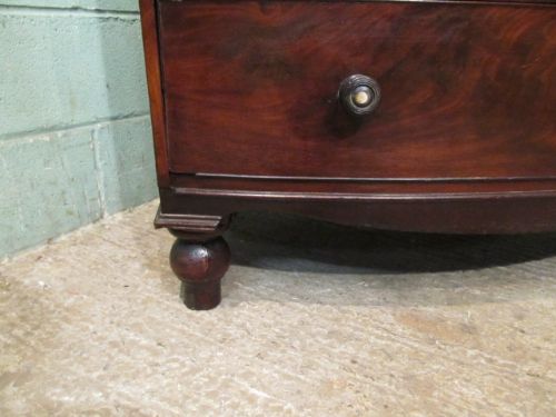 fig 2. Antique Regency Mahogany Bowfront Chest of drawers c1820