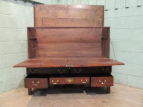 fig 2. Antique Georgian Oak Coffer on Stand c1780