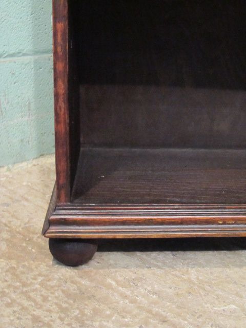 fig 1. Antique Edwardian Oak Open Bookcase c1900