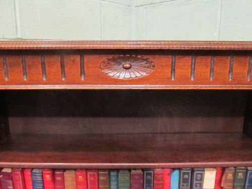 fig 2. Antique Edwardian Oak Open Bookcase c1900