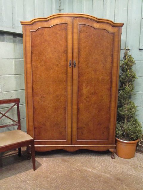 Antique Walnut Dome Top Double Wardrobe C1920