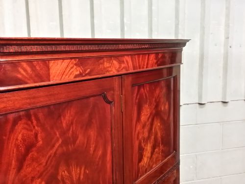 fig 2. Antique Victorian Mahogany Bowfront Triple Wardrobe c1880