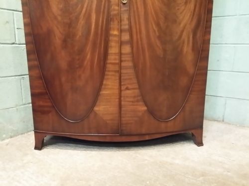 fig 1. Antique Mahogany Bowfront Double Wardrobe by Waring & Gillow c1920