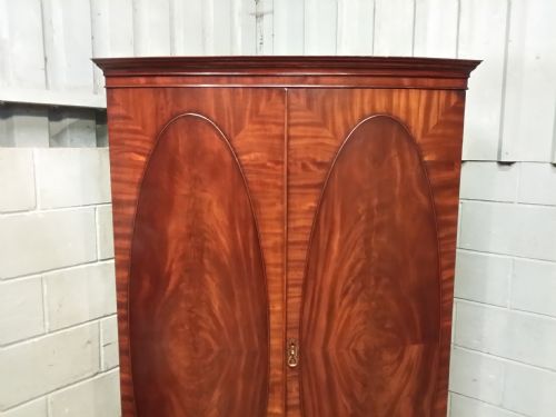 fig 2. Antique Mahogany Bowfront Double Wardrobe by Waring & Gillow c1920