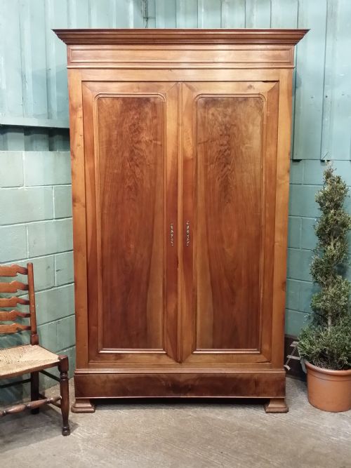 Antique French Napoleon III Walnut Country Armoire C1870