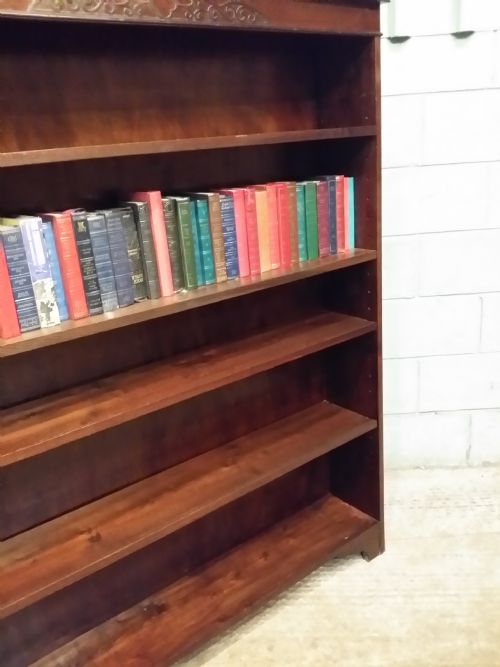 fig 2. Antique Edwardian Oak Open Bookcase c1900