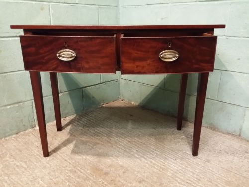 fig 2. Antique Regency Mahogany Bowfront Side Table c1820