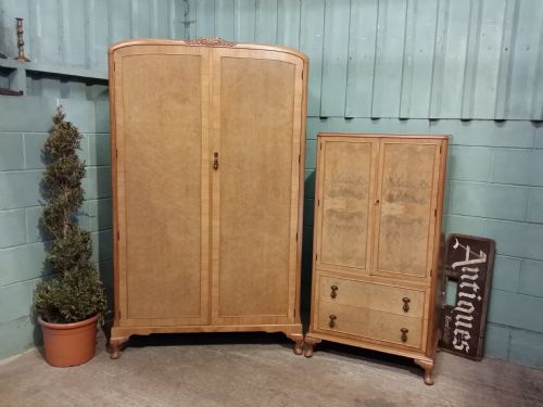 Antique Walnut Two Piece Bedroom Suite C1920