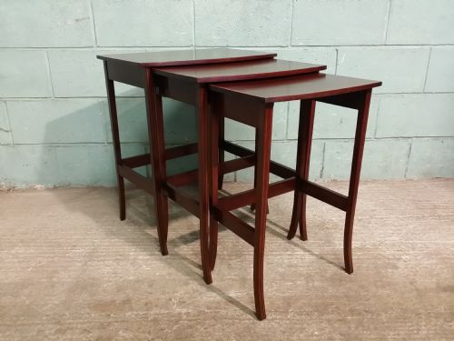 fig 2. Antique Edwardian Mahogany Nest of Three Tables c1900