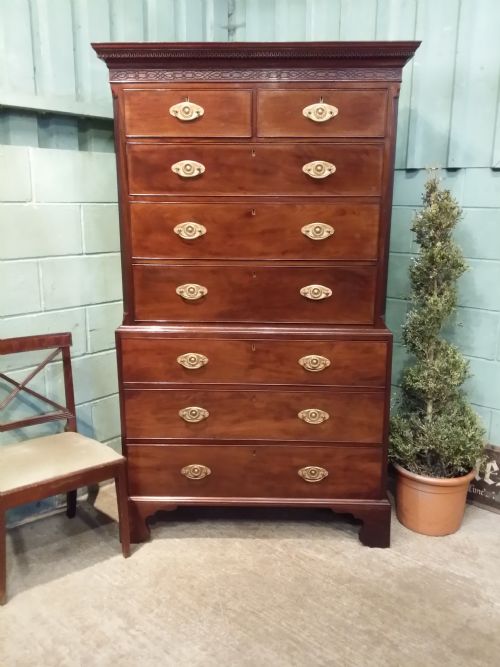 Antique George III Mahogany Chest on Chest C1780