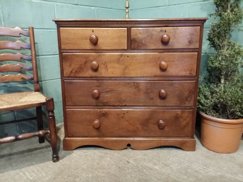 Antique George III Oak & Elm Chest of Drawers C1780