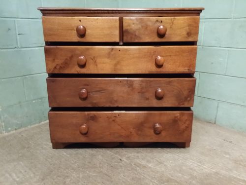 fig 2. Antique George III Oak & Elm Chest of Drawers c1780