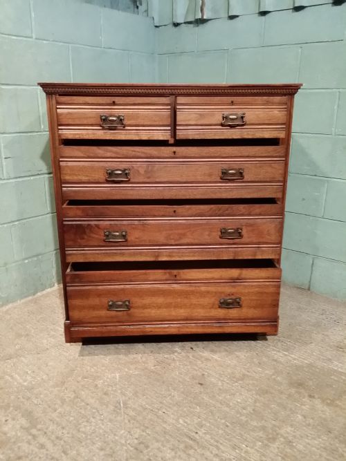 fig 1. Antique Edwardian Mahogany Chest of Drawers c1900