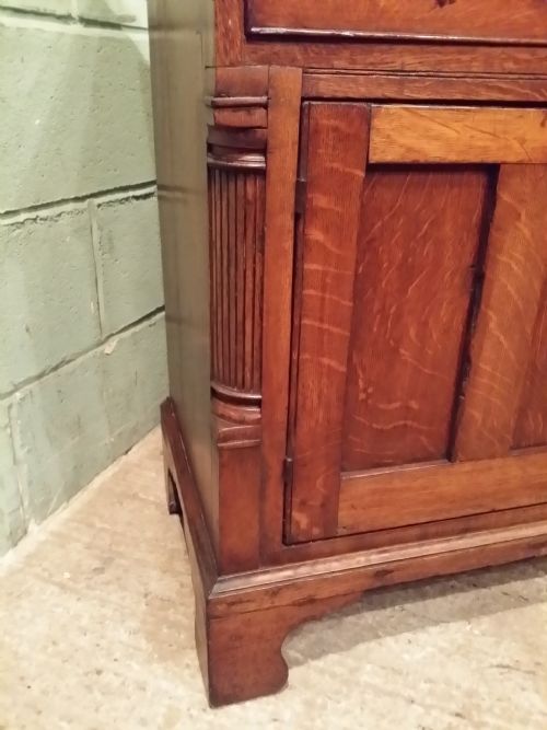 fig 1. Antique George III Small Oak Sideboard c1780