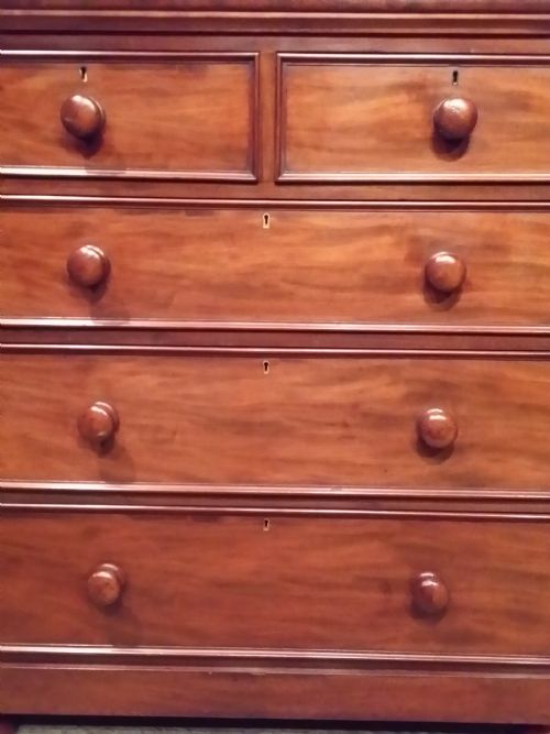 fig 2. Antique Victorian Mahogany Chest of Drawers c1880