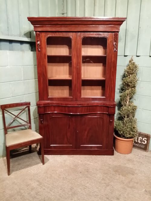 Antique Victorian Mahogany Library Bookcase C1880