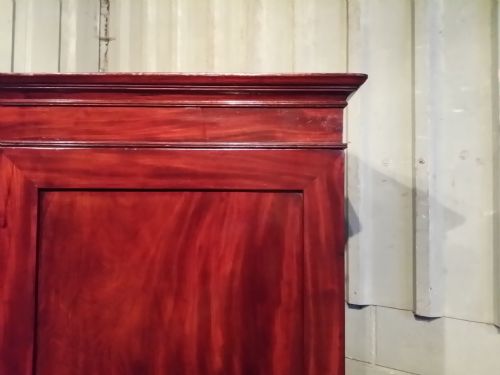 fig 1. Antique Regency Mahogany Linen Press c1820