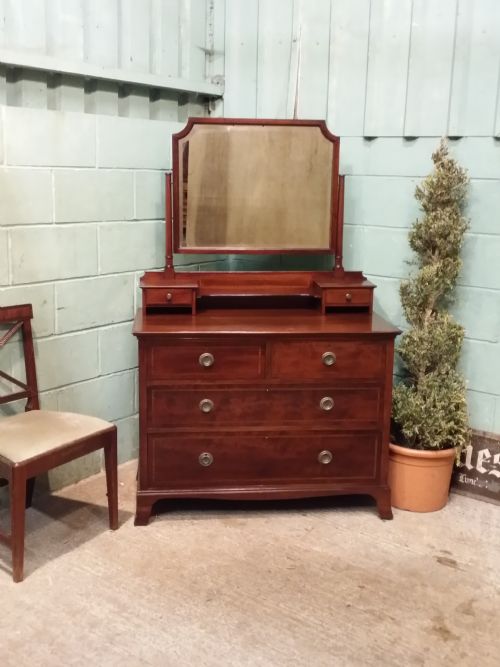 Antique Edwardian Mahogany Dressing Chest C1900