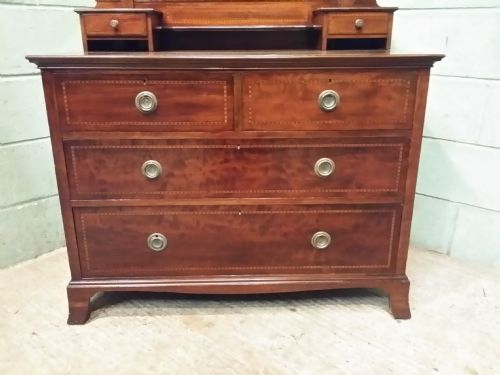 fig 1. Antique Edwardian Mahogany Dressing Chest c1900