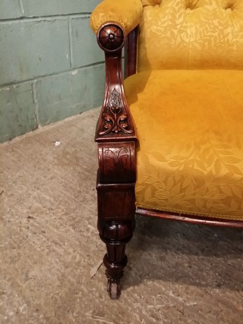 fig 2. Antique Victorian Walnut Easy Armchair c1880