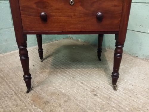 fig 1. Antique Regency Mahogany Bedside Table c1820