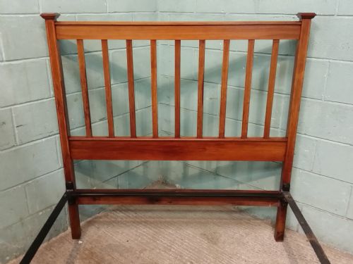 fig 1. Antique Edwardian Mahogany Inlaid Double Bed c1900