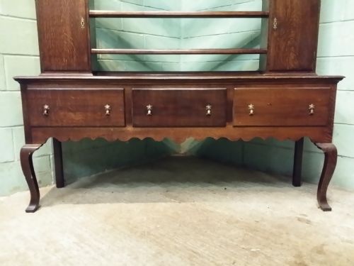 fig 1. Antique Edwardian Oak Dresser & Rack c1900
