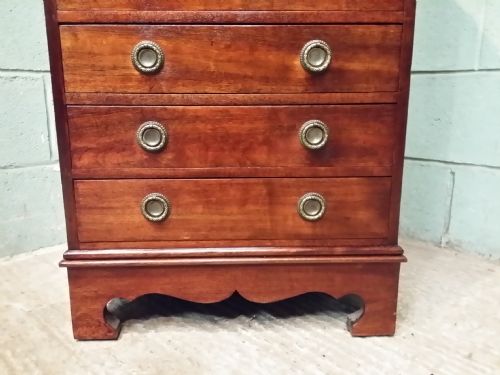fig 1. Antique Edwardian Mahogany Tallboy Chest of Drawers c1900