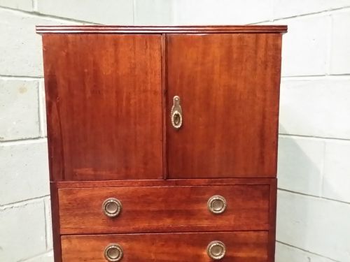 fig 2. Antique Edwardian Mahogany Tallboy Chest of Drawers c1900