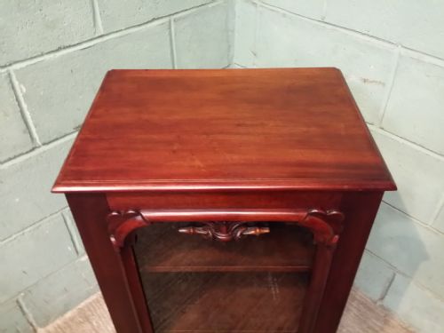 fig 2. Antique Victorian Mahogany Small Glazed Cabinet c1880
