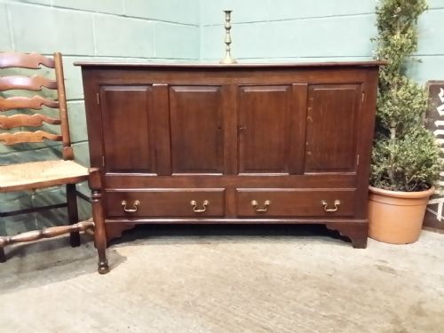 Antique George III Oak Mule Chest C1780