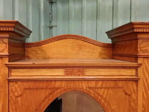 fig 2. ANTIQUE SHAPLAND &PETTER SATINWOOD & ROSEWOOD WARDROBE COMPACTUM C1900