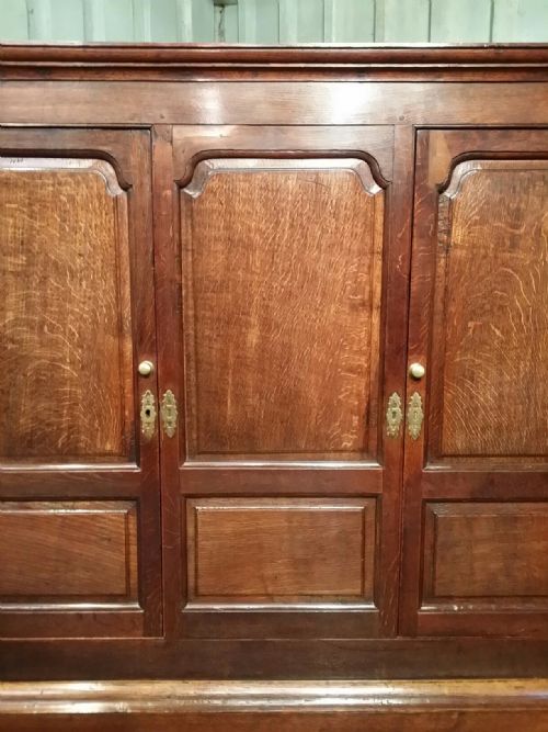 fig 1. ANTIQUE GEORGIAN PERIOD OAK TACK CUPBOARD C1760