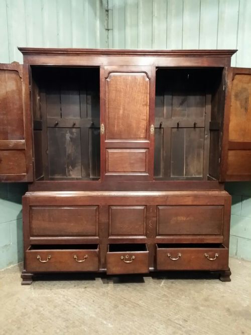 fig 3. ANTIQUE GEORGIAN PERIOD OAK TACK CUPBOARD C1760