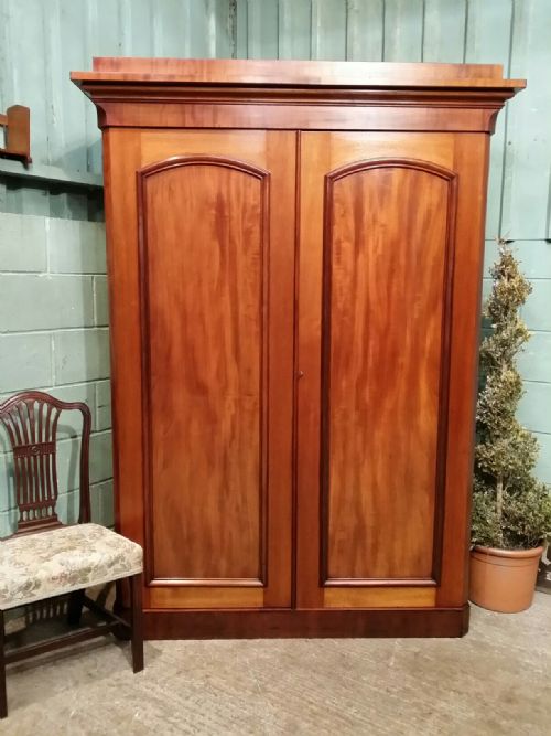 Antique Victorian Mahogany Double Wardrobe Compactum C1880
