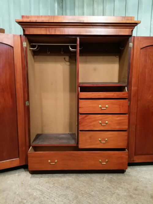 fig 1. ANTIQUE VICTORIAN MAHOGANY DOUBLE WARDROBE COMPACTUM C1880