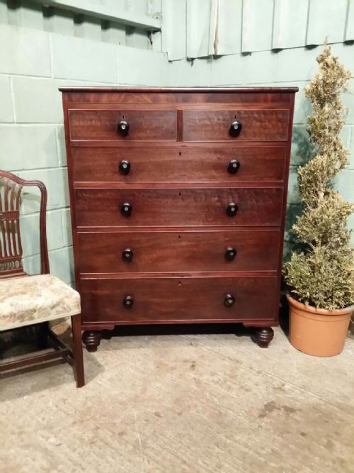 Antique Early Victorian Mahogany Chest of Drawers C1840