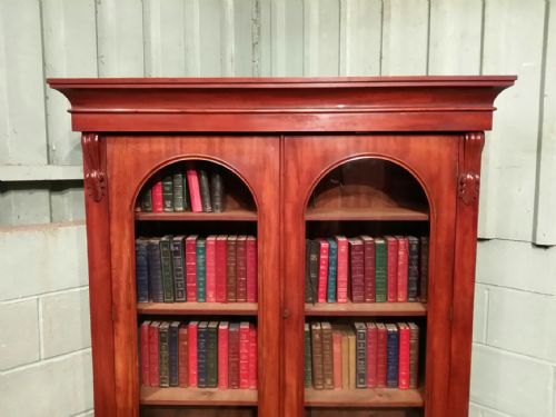 fig 1. ANTIQUE VICTORIAN MAHOGANY LIBRARY BOOKCASE C1880