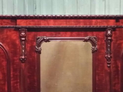 fig 2. ANTIQUE VICTORIAN SCOTTISH MAHOGANY TRIPLE WARDROBE C1880